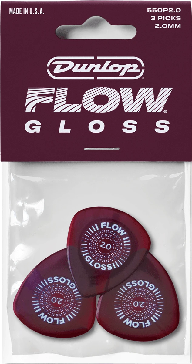 Dunlop Flow Gloss 2.00mm Players Pack 3 Stück